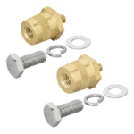 Accupolen set messing schroefbaar M6 met bout en ring