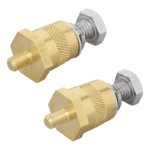 Accupolen set messing schroefbaar M6 met bout en ring