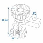 Accupoolklem negatief met Hoofdstroomschakelaar – 90 graden