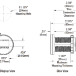 Blue Sea OLED DC Temperatuurmeter – Yellow