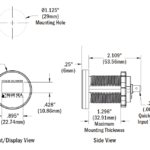 Blue Sea OLED DC Voltmeter – Yellow