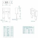 Steek-zekering Mini 15A