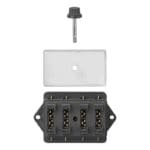 Standaard Steekzekeringhouder 4 polig – Single Row – Schroef lock