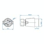 Stekker 7-Polig PVC – Vlakstekkerhuls Aansluiting