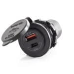 USB-laadcontactdoos 12V / 24V – 1x USB-A / 1x USBC – OP = OP